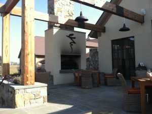The outdoor patio at Early Mountain Vineyards.  