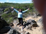 I just conquered the 40 foot rock face, and lived to tell about it....even if according to JJ, I was 'overprotective!'
