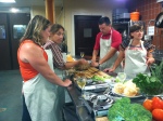 After we sharpened our knives, we got to learning how to slice and (and julienne) veggies!