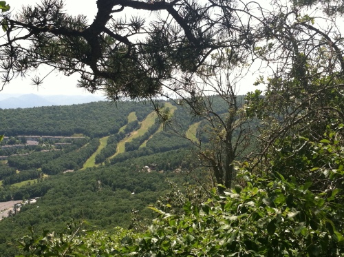 The Massanutten Ridge Trail has great views of the Billy and JJ's favorite snowboarding slopes!