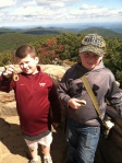 Billy and JJ with their cool compasses, which by the way matched up well with the compass at Hawksbill Summit.