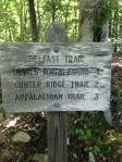 Even the sign at the trailhead is way off on true distance, we can only surmise it is 1 mile 'as the crow flies'.
