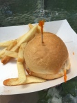 Sliders and fries from the food truck.  Yum.  I enjoyed a glass of sangria made from Keswick wines.    A nice paring!