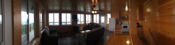 The inside of the cabin was just as fabulous as the view it provided.